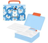 EtherSpher Leakproof Lunch Box Cartoon Cute Penguin Blue