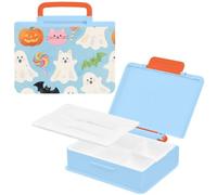 EtherSpher Leakproof Lunch Box Orange Halloween Pumpkin Ghosts