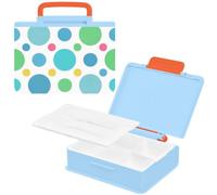 EtherSpher Leakproof Lunch Box Trendy Polka Dot Peach Blue