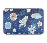 EtherSpher Lovely Blue ROCKETS Planet Summer cool mat for dogs Self Cooling blanket for cats for canine outside cat non-electric tapete frio para perros M