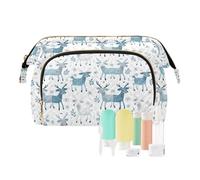 EtherSpher Lovely Elk White Winter Makeup Bag Zipper Medicine Bag Jewelry for Jewelry Organizer, Lovely elk white winter, One Size