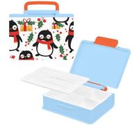EtherSpher Lunch Box Merry Christmas Cartoon Cute White Penguin