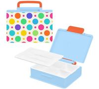 EtherSpher Lunch Box Trendy Polka Dot Peach Blue Colorful