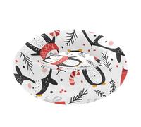 EtherSpher Merry Christmas Cartoon Cute White Penguin Anxiety Relief Pet Cat Bed fluffier Kitten Beds for Medium Size Pets Supplies cama para perros