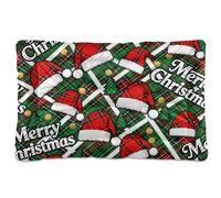 EtherSpher Merry Christmas Red Santa Hat Washable Dog Cat Bed Non-Slip Soft Comfortable Pet Bed for Medium/Large Dogs 36" x 24"