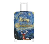 EtherSpher Merry Christmas Van Gogh's Starry Night Elastic Luggage Cover Protector Washable Covers for suitcases Travel Accessory Fit 18-32 Inch Luggage