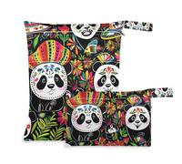 EtherSpher Mexico Cinco De Mayo Pandas Vivid Color waterproof bags for swimmers 2 Pack travel essentials for baby with handles for travel, pool