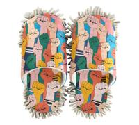 EtherSpher Microfiber Cleaning Slippers Cleaning Slippers Colorful Cartoon Fist