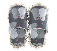 EtherSpher Microfiber Cleaning Slippers Cleaning Slippers Funny Nile Seals Hearts