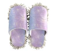 EtherSpher Microfiber Cleaning Slippers Shoes for Kitchen House Cleaning Americas Abstract Pattern Lilac