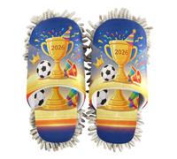 EtherSpher Microfiber Floor Mop Slippers Shoes for Kitchen House Cleaning 2026 World Cup Soccer Ball Golden