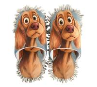 EtherSpher Microfiber Floor Mop Slippers Shoes for Kitchen House Cleaning Cartoon Funny Cocker Brown Spaniel Dog