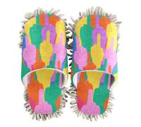 EtherSpher Microfiber Mop Shoes Slipper Cleaning Slippers Colorful Cartoon Cute Gestures