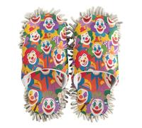EtherSpher Microfiber Mop Shoes Slipper Indoor Dirt Dusting Mopping Slippers Colorful Cartoon Cute Clown
