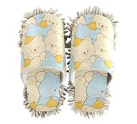 EtherSpher Microfiber Mop Shoes Slipper Indoor Dirt Dusting Mopping Slippers Cute Cartoon Cry Bear