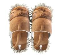 EtherSpher Microfiber Mop Shoes Slipper Indoor Dirt Dusting Mopping Slippers Funny Angry Lion