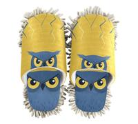 EtherSpher Microfiber Mop Shoes Slipper Indoor Dirt Dusting Mopping Slippers Indian Owl Thunder Yellow