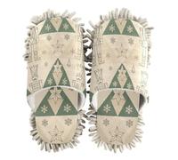 EtherSpher Microfiber Slipper Mopping Shoes Cleaning Slippers Beige Green Childish Nutcracker Soldiers