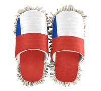 EtherSpher Microfiber Slipper Mopping Shoes Shoes for Kitchen House Cleaning Chile Flag Chilean Blue Red