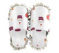 EtherSpher Microfiber Washable Mop Slippers Shoes Cleaning Slippers Cute Clown Cat Circus