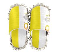 EtherSpher Microfiber Washable Mop Slippers Shoes Cleaning Slippers Vatican Flag