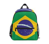 EtherSpher mini backpack for kids girls with name tag Flag Of Brazil