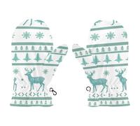 EtherSpher Moose Snowflakes Merry Christmas cute girls mittens snow gloves guantes para nieve ni?a S 2-4