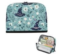 EtherSpher Mystery Witch Hats Blue Boho Pencil Case Organizer Large Capacity Pen Case Organizer With Zipper Stationery Storage for Man High School cartucheras para lapices