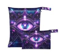 EtherSpher Mystic Tarot Astrological Eyes mess-proof bags for swimsuits 2 Pack diaper bag essential items with handles for yoga, gym
