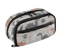 EtherSpher Naughty Alaskan Dinosaur Light Gray Wear-Resistant Pen Bag Large Storage Bag for School Teen Girl Boy Men Women para la escuela