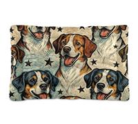 EtherSpher Naughty Dog Fashion Washable Dog Cat Bed Soft Comfortable Anti-Slip Bottom Kennel Pad for Large Jumbo Medium Small Dogs 36" x 24"