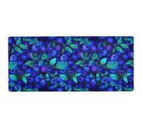 EtherSpher Neon Blueberries Digital Pattern Waterproof Desk pad for Keyboard and Mouse for desks Waterproof Small Desk mat for Keyboard and Mouse 31.5 x 11.8in
