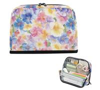 EtherSpher New Zealand Koru Beauty Summer Flowers Colorful Pencil Carrying Case Large Capacity Makeup Lightweight Case Pencil Holder for Boys Travel cartera para lapices escolares de nina