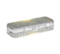 EtherSpher Night under The Blue Stars Moon Designed Plastic Pencil Box Double-Deck Hard Pens Case For Stationery Supplies With Snap Lid