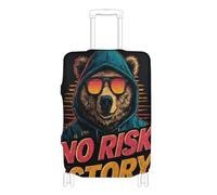 EtherSpher No Risk No Story Bear Elastic durables Luggage Cover Dustproof Covers for suitcases Travel Essentials Fit 18-32 Inch Luggage