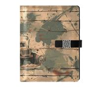 EtherSpher Off Road Truck War leather lined composition notebook delicate subject notebook college for working 6.7x9.2