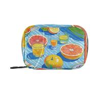 EtherSpher Oil Painting with Colorful Summer Fruits medicine bags for women with Detachable Compartments reusable day pill organizer for purse
