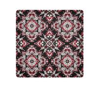 EtherSpher Paisley Cowboy Print Red Black Cosmetic Bag Cloth Magic Travel Bag Organizer Wrap 21.7 X 21.7 Wrapper Makeup For Women, paisley cowboy print red black, 21.7x21.7in