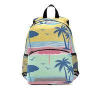 EtherSpher Palm Tree Summer Peach kids backpack purse chest clip book bags for boys para bebes varon