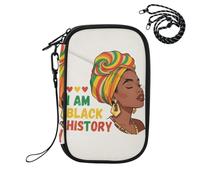 EtherSpher Passport and Vaccine Card Wallet Combo Vaccine Card Holder Cover Combo I Am Black History Month African