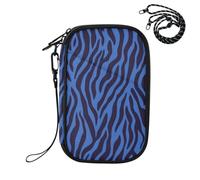 EtherSpher Passport Book Holder Vaccine Card Holder Cover Combo Dark Blue Tigers Fur Texture