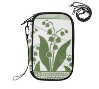 EtherSpher Passport Card Holder Combo Travel Documents Organizer Protector Lily of The Valley Green Spring