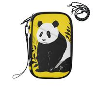 EtherSpher Passport Card Holder Combo Vaccine Card Holder Cover Combo Lonely Panda Black and White