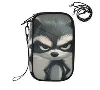 EtherSpher Passport Holder Case Wallet Combo Cartoon Funny Gray Raccoon