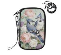 EtherSpher Passport Holder Case Wallet Combo Pinkish-White Peony Flowers
