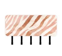EtherSpher Pastel Brown Zebras Keys Holder on Wall with Mail Organizer & 5 Self-Adhesive Hanging Home Decor Key Rack for Entryway