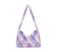 EtherSpher Pastel Glitter Stars Plush Underarm Bag shoulder bag for traveling