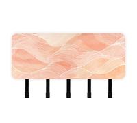 EtherSpher Pastel Orange Waves Key for Wall with Mail Organizer & 5 Self-Adhesive Hanging Home Improvement Wall Hanging for Living Room