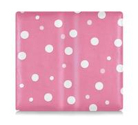 EtherSpher Peach Background with White Spots on It Premium Leather Auto Registration Insurance & ID Card Holder Document Wallet for ID, Driver's License, Key Contact Information Cards, Peach