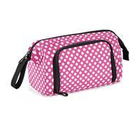 EtherSpher Peach Polka Dot pencil pouches Large Capacity Pen Case Organizer Lightweight for Man College lapiceros para mujer